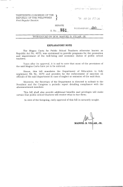 SBN-551 (as filed) - Senate of the Philippines