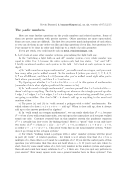 The p-adic numbers.