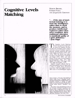 Cognitive Levels Matching