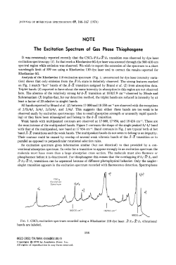 NOTE The Excitation Spectrum of Gas Phase Thiophosgene