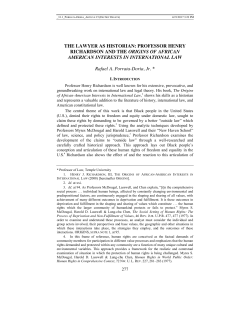 The Lawyer as Historian - Temple University Sites