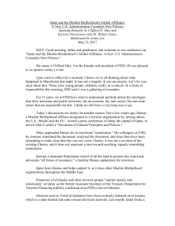 Transcript - Foundation for Defense of Democracies