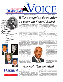 Huzzah! - Arlington County Democratic Committee