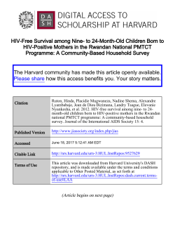 HIV-free survival among nine- to 24-month