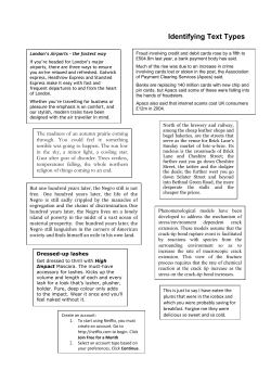 Identifying Text Types