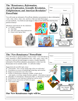 The “Renaissance, Reformation, Age of Exploration, Scientific