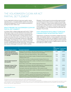 the volkswagen clean air act partial settlement