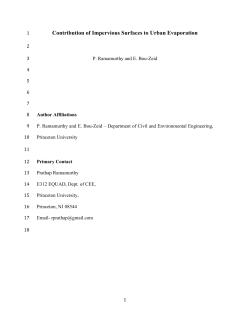 Contribution of Impervious Surfaces to Urban Evaporation