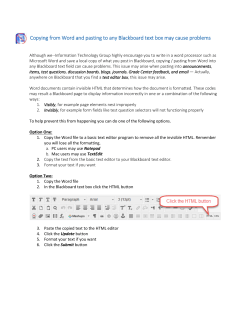 Copying from Word and pasting to any Blackboard text