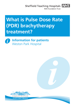 (PDR) brachytherapy treatment?