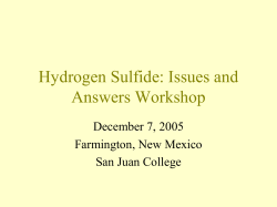 NM Oil Conservation Division`s H2S Rule