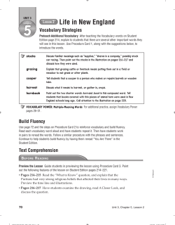 LESSON 2 Life in New England