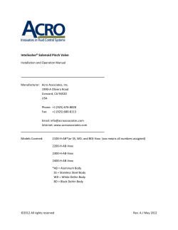 Intelivalve&reg; Solenoid Pinch Valve