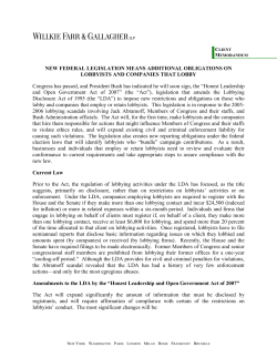 NEW FEDERAL LEGISLATION MEANS ADDITIONAL