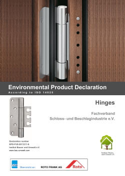 Environmental Declaration Hinges Document type