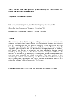 Mucky carrots and other proxies: problematising the knowledge