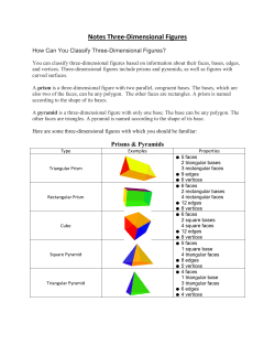Notes Three-Dimensional Figures