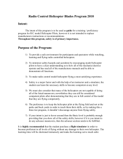 Radio Control Helicopter Blades Program 2010 Intent: Purpose of