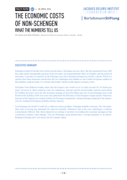 The economic costs of non-Schengen: What the numbers tell us