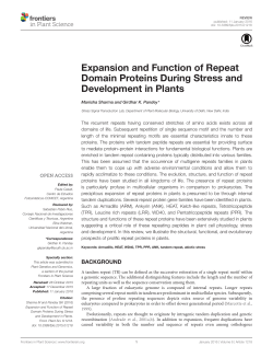 Expansion and Function of Repeat Domain Proteins During Stress