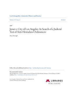 Jones v. City of Los Angeles: In Search of a Judicial Test of Anti