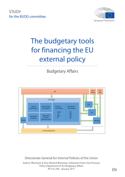 The budgetary tools for financing the EU external policy