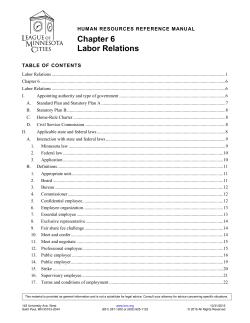 Labor Relations - League of Minnesota Cities