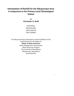 Interpolation of Rainfall for the Albuquerque Area: A