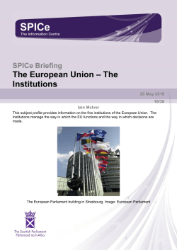 The European Union - The institutions
