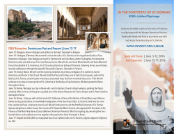 Pilgrimage Brochure - Dominican Friars &ndash; Province of the Most Holy
