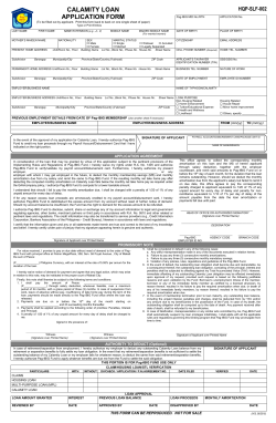 calamity loan application form - Pag