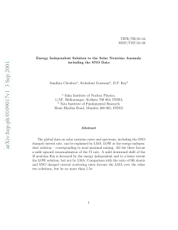 Energy Independent Solution to the Solar Neutrino Anomaly