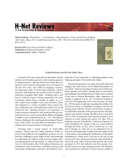 Gulag Returnees and the Post-Stalin Thaw - H-Net