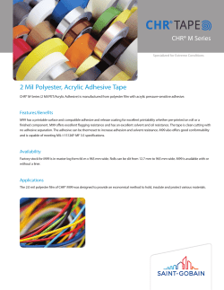 CHR® M99YL Polyester Yellow Acrylic Tape - Saint