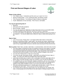 First and Second Stages of Labor - Highland Midwife Birth Services