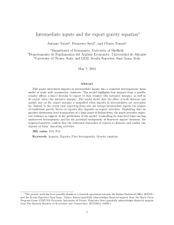 Intermediate inputs and the export gravity equation