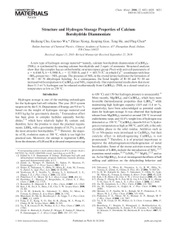 Structure and Hydrogen Storage Properties of Calcium Borohydride