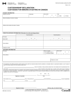 Custodianship Declaration