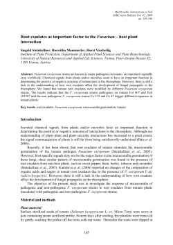 Root exudates as important factor in the Fusarium – host