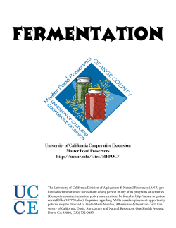 Fermentation - UC Cooperative Extension