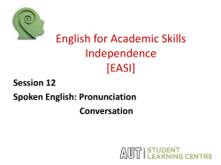 English for Academic Skills Independence [EASI]