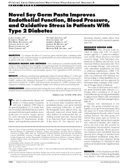 Novel Soy Germ Pasta Improves Endothelial Function, Blood