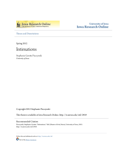 Intimations - Iowa Research Online