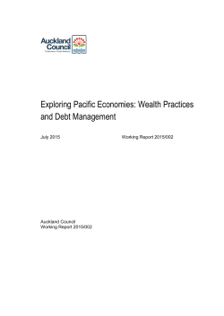 Exploring Pacific Economies: Wealth practices