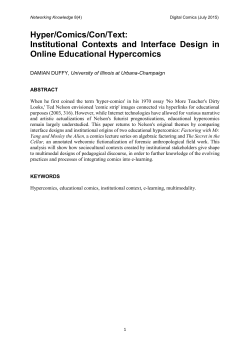 Hyper/Comics/Con/Text: Institutional Contexts and Interface Design