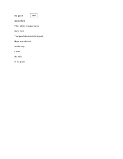 Bio-poem Gerald ford Pilot, white, changed name Betty ford That