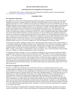 Litterfall Mercury Dry Deposition in the Eastern USA