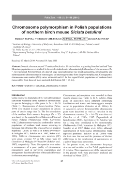 Chromosome polymorphism in Polish populations of northern birch