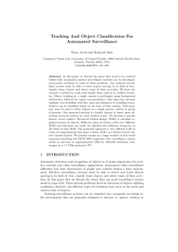 Tracking And Object Classification For Automated Surveillance