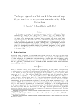 The largest eigenvalue of finite rank deformation of large Wigner